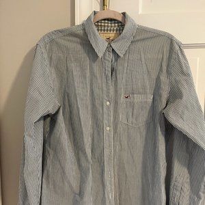 Blue and White Stripe Button Down